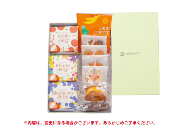 焼菓子とODAWARAフルーツゼリーのギフト